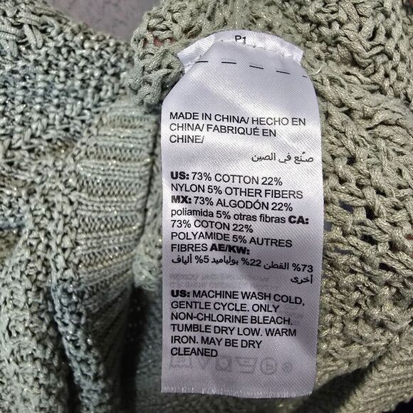 NWOT Chico's Shine Stitch Detail Pullover Simple Sweater Sz XXL‎ Olive Green - Picture 9 of 9